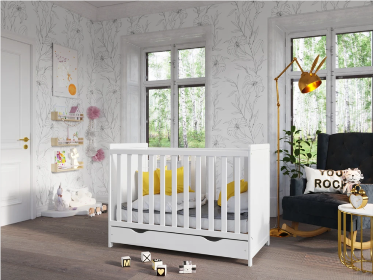 Matilda with Drawer Baby Cot